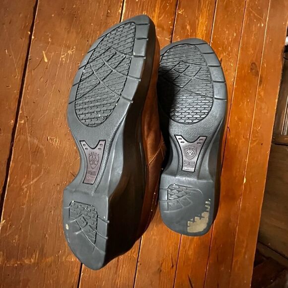 Ariat Santa Cruz Brown Mocha Leather Slip On ATS Clogs 93927 - Picture 4 of 7